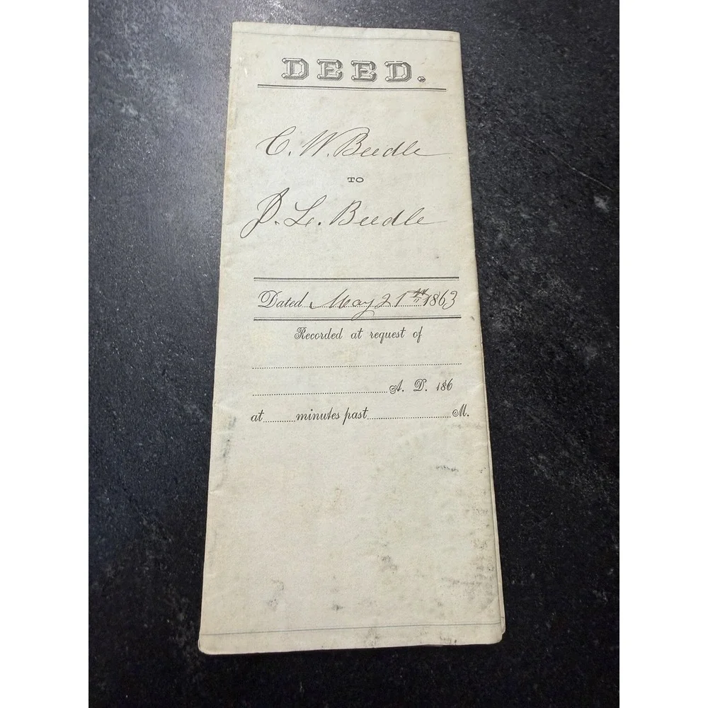 1863 Nevada Territory Mining Claim Deed Silver City Lyon County Notary Seal